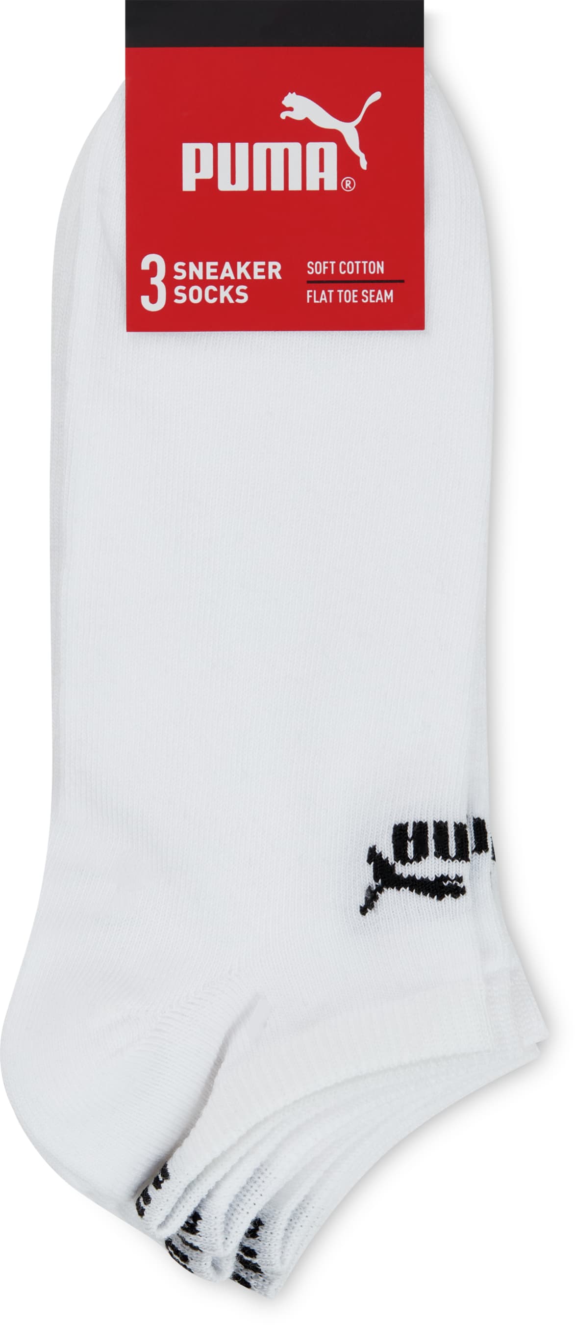 Puma Sneakersocken mit flacher Naht 3 Paar